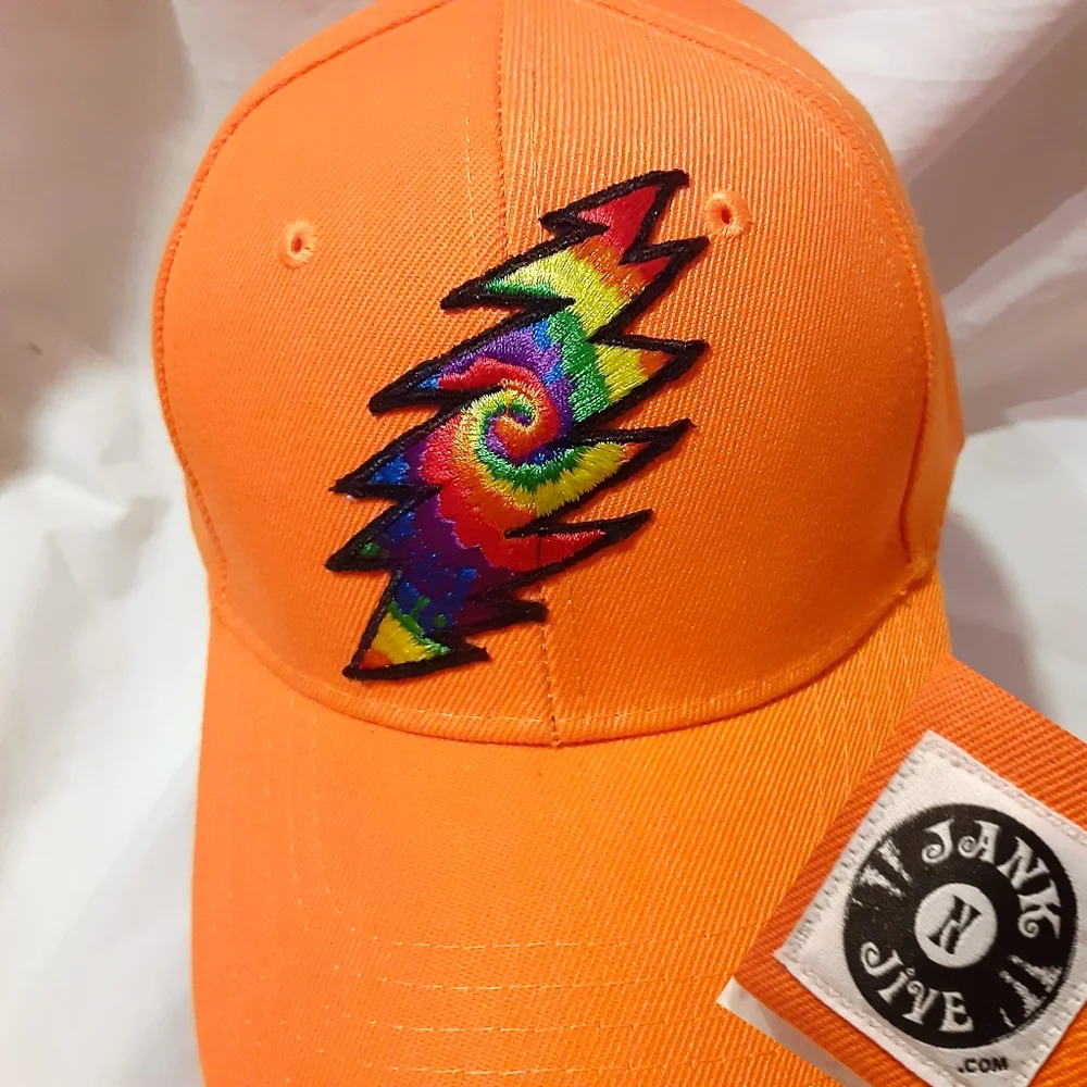 Grateful Dead hat, Orange Grateful Dead Bolt hat - Picture 4 of 8